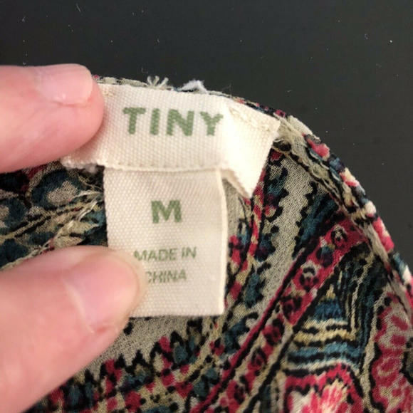 TINY by Anthropologie beige, pink, green top - med - Picture 4 of 4